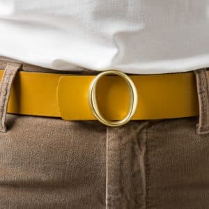 Reversible Oval Mustard Belt | DIEGO ZORODDU