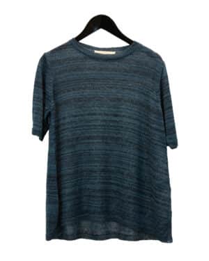 Blue Linen T Shirt | DIEGO ZORODDU