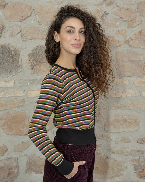 Cardigan RIso Multicolor | DIEGO ZORODDU