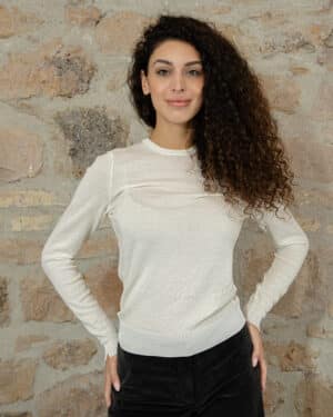 Maglione Greta bianco | DIEGO ZORODDU